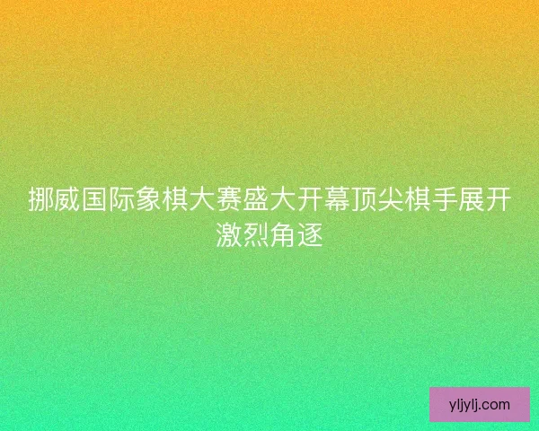挪威国际象棋大赛盛大开幕顶尖棋手展开激烈角逐