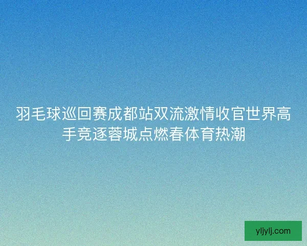 羽毛球巡回赛成都站双流激情收官世界高手竞逐蓉城点燃春体育热潮 羽毛球巡回赛成都站双流激情收官世界高手竞逐蓉城点燃春体育热潮